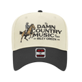 Cap with 'The Damn Country Music Tour' design featuring a rider on a horse, black text, and Otto logo.