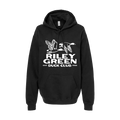 Black hoodie with 'Riley Green Duck Club' text and logo on a white background